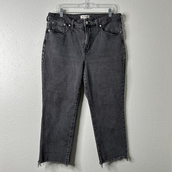 Madewell Curvy Perfect Vintage Straight Jeans Women’s 32P Lunar Wash - Picture 2 of 9